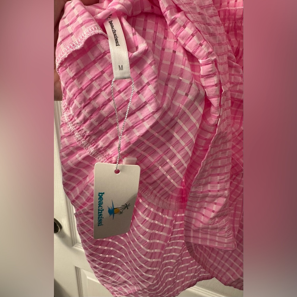Pink Ruffled Mini Dress - Picture 7 of 9
